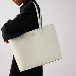 Kate Spade bridget crinkle patent large t meringue bag